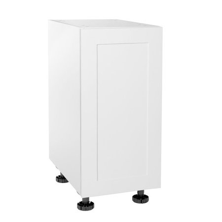 CAMBRIDGE Quick Assemble Modern Style, Shaker White 15 in. Base Kitchen Cabinet (15 in. W x 24 in. D x 34.50 in. H) SA-BD15-SW
